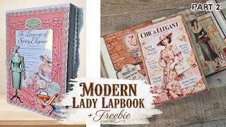 Modern Lady Lapbook Tutorial | Free Template | Part 2 - Decorating & Journal Making