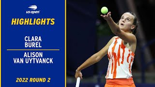 Clara Burel vs. Alison Van Uytvanck Highlights | 2022 US Open Round 2