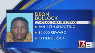 Reward increases in search for Vance County murder suspect