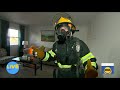 lifesaving demonstration to safely escape a house fire l abc news