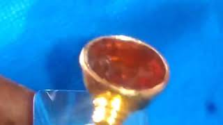 22ct/916kdm Gold natural Hessonite (Gomedh) Ring