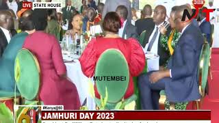FINALLY PRESIDENT RUTO WELCOMES UHURU AND RAILA AT STATEHOUSE FOR LUNCH ON JAMHURI DAY!!!