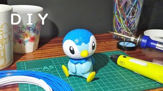 Make a Piplup figure with a 3D pen (Pokémon)