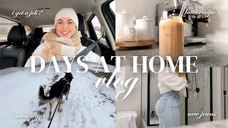 HOME VLOG | making a teddy graham latte, huge life update (i got a new job?), new furniture + hauls!