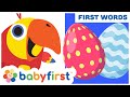 Toddler learning videos w Color Crew & Larry surprise eggs | Learn animals & colors | BabyFirst TV