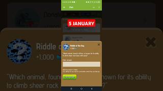 Riddle Of The Day Zoo 5 January | Zoo Riddle Of The Day Code | 5 January Riddle Of The Day zoo