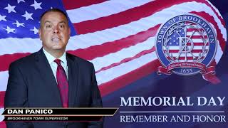 A Memorial Day from Supervisor Dan Panico