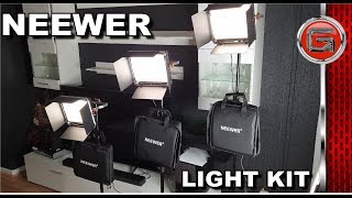 Neewer 3 pack 480 Bi-Colour LED Studio Light Kit Review - YouTube Starter lighting Kit