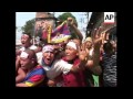 Violent clashes betwn pro-Tibet protesters and police nr Chinese embassy