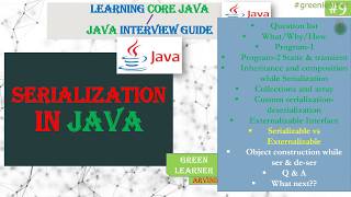 Serializeable vs Externalizable Interface || Serialization In Java #9 || Core Java Tutorial