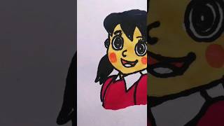 How to Draw Shizuka from Doraemon step by step || Easy drawing ideas for beginners #Shorts