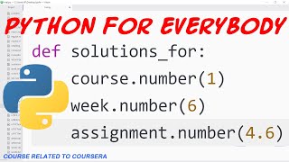 Python for Everybody Answers | Course 1 | Week 6 | Assignment 4.6