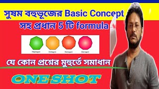 সুষম বহুভূজের 5 formula || Basic Concept//Regular polygon// fundamental Explanation