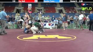 Junior 132 - Zac Hall (Michigan) vs. Hayden Tuma (Idaho)