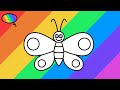 How to draw a butterfly (easy) | Kanaa kids