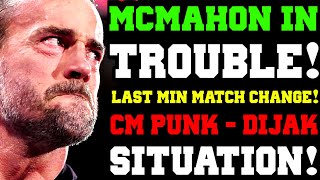 WWE News! Last Minute Change To WWE Match! More Trouble For Vince! CM Punk HELPS Wrestler BACKSTAGE