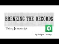 Hackerrank - Breaking the records solved using Javascript