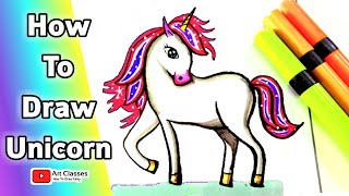 How To Draw #Unicorn Step By Step | #Drawing #Unicorn #Easy #Coloringpage #HowToDraw #For #Beginners