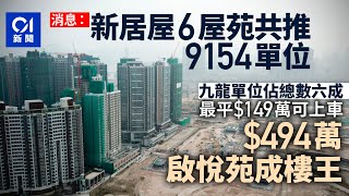 居屋2023｜推售9154個單位涉6屋苑　最平149萬上車　年中接受申請｜01新聞｜居屋｜屋苑｜啟悅苑｜復建居屋｜房委會