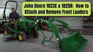 John Deere 1023E \u0026 1025R – How to Attach and Remove Front Loaders Tutorial By Minnesota Equipment