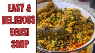 How to easily make Egusi Soup (Frying method) | Beginner friendly | Nigerian Egusi Soup #africansoup