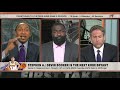 kendrick perkins reacts to stephen a. comparing devin booker to kobe bryant first take