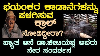 ಭಯಂಕರ ಕಾಡಾನೆಗಳನ್ನು ಪಳಗಿಸುವ ಕ್ರಾಲ್ ನೋಡಿದ್ದೀರಾ? ಖ್ಯಾತ ಆನೆ  ಡಾ. ಚಿಟ್ಟಿಯಪ್ಪರವರ ನೇರ ಸಂದರ್ಶನ