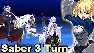 FGO [NA] Christmas 2019 rerun CQ - Artoria 3 Turn ~[High Difficulty] Dance of the Fairies~