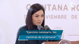 “Es un ejercicio necesario”, dice Elizabeth García Vilchis al defender “las mentiras de la semana\