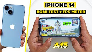 iPhone 14 Pubg Test with FPS Meter 🔥 60 FPS KING..