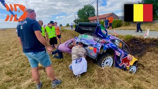 Breen Crashed Car Recovery (Raw Footage) WRC Ypres Rally Belgium 2022