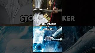 Mjolnir vs Stormbreaker #thor #mcu #mjolnir #stormbreaker #marvel #thorloveandthunder #shorts