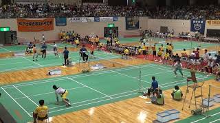 2015年IH バドミントン 男子 学校対抗 準決勝 東大阪大柏原（大阪）vs 聖ウルスラ英智（宮城）④