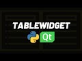 QTableWidget - Python PyQt5 Qt Designer