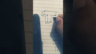 how to draw 3D T |very easy trick draw T #shorts #art #3dart #subscribe #like #comment #share