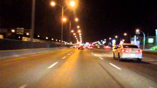 Lafontaine Expressway (Autoroute 25 Exits 10 to 4) southbound (Night)