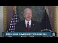 biden signs bill on funding for the federal government nbc news