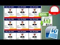 Automatic ID card creation in MS word using ms Excel