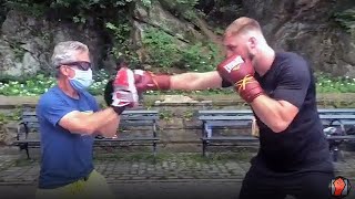 OTTO WALLIN BACK ON THE MITTS AFTER COVID 19 SICKNESS; FIRES OFF QUICK COMBINATIONS IN TRAINING