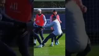 Mbappe ignored by Neymar to train with Messi. PSG preseason 2022 #shorts #mbappe