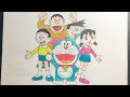 Coloring Nobita and Doraemon|Hướng dẫn bé cách vẽ và tô màu Doraemon