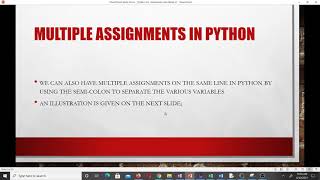 Variables Declaration, Assignment and Python Keywords (Lesson 3)