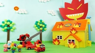 뽀로로 소방차 긴급출동! (뽀로로 장난감 애니-Fire Truck Toy with Fire Monster)