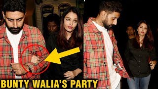 Bunty Walia Party : Couple Aishwarya-Abhishek Bachchan arrive hand-in-hand