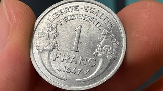 1947 France 1 Franc Coin • Values, Information, Mintage, History, and More