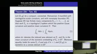 Total mean curvature, scalar curvature, and a variational analog of Brown York mass | Pengzi Miao