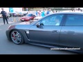 Porsche Panamera GTS. Brutal acceleration and exhaust sound.