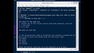 Simple Quiz App with JSON in Python