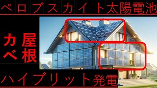 ペロブスカイト太陽電池　壁と屋根に設置したハイブリット発電動画