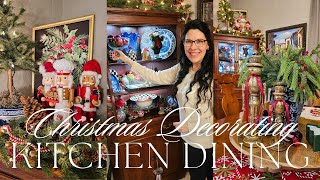 ✨CHRISTMAS DECORATE WITH ME: DINING NOOK & HUTCH STYLING IDEAS🎄2024 Holiday Decorating